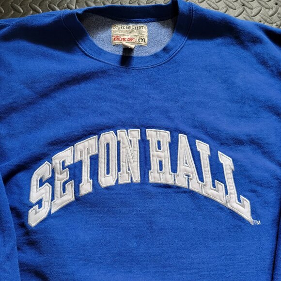 Seton Hall University Y2K Era Steve And Barry's Crewneck Sweatshirt, XXL, Used - Picture 2 of 11